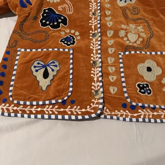 Sissel Edelbo Women’s Maggie Jacket Velvet Brown, Free People One Size - Picture 12 of 16